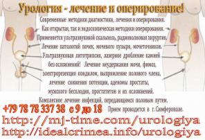 Гинекология, урология - диагностика, лечение, оперирование! Симферополь