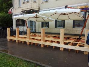 Уличные зонты на боковой и центральной опоре
