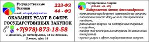 Оказание услуг в сфере государственных закупок
