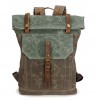 Рюкзак винтаж натуральная кожа холст