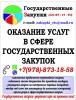 .Оказание услуг в сфере государственных закупок.